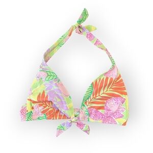 Vintage‎ Lilly Pulitzer Y2K Tropical Frog Print Bikini Top